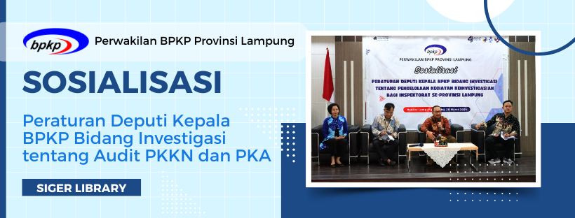 Sosialisasi Peraturan Deputi Kepala BPKP Bidang Investigasi tentang Audit PKKN dan PKA bagi APIP Daerah